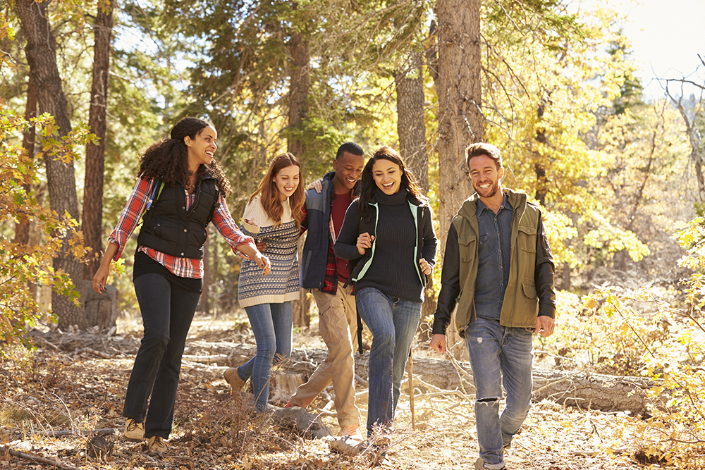 A group of friends on a hike